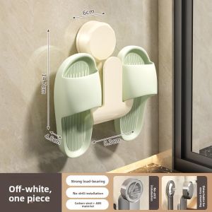 WEIMEIYUAN | Suction Cup No-Drill Bathroom Shoe Rack Wall Mount Toilet Organizer Door Hanger