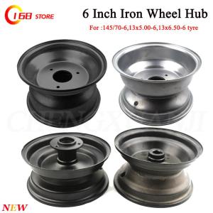 6 Inch Iron Wheel 3 Hole Rims for Small ATV Go Kart Buggy Razor Scooter Lawn Mower 13X5.00-6 145/70-6 Tires Wheels Accessories