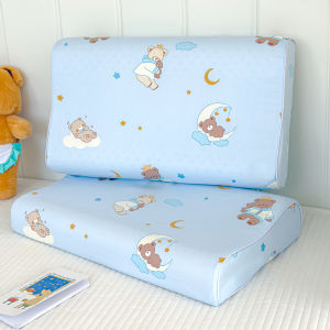 Pure Cotton Long Staple Childrens Latex Pillowcase A-Class Cartoon Design Breathable Zippered Cover for Baby And Kids