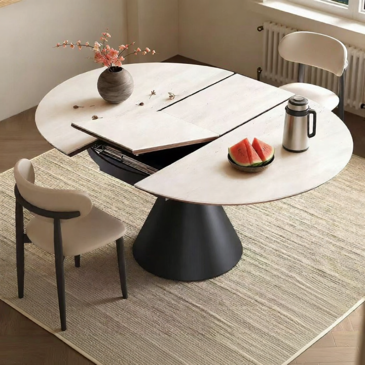 Bauhaus Modern Minimalist Variable Round Travertine Sintered Stone ...