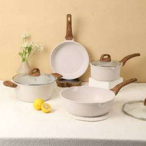Non-Stick Rice Rock Set Frying Pan and Soup Pot
