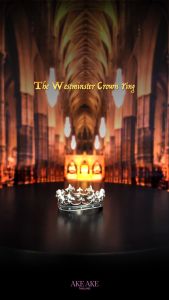 ake ake the Royal Westminster Crown ring of Lancester แหวนเงินแท้ 925 แกะมือขัดเงาพิเศษ ชุบทองชมพูบริสุทธิ์ ประดับคริสตัล