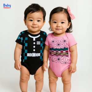 Baby Onesies PH Demon Slayer Tanjiro Nezuko Anime Baby Onesie 0-12 months Cotton Baby Boy Girl Anime Baby Clothes