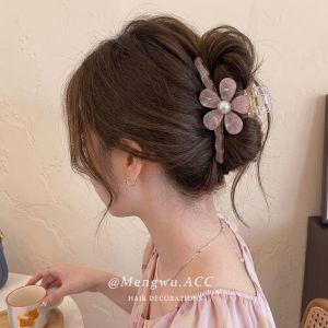 MENGWU | Acrylic Flower Shark Clip Gentle High-end Hair Clip