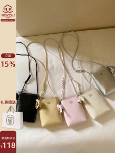 Chio2nd Annies Diary Cowhide Handbag Womens Summer 2024 New Style Crossbody Mobile Phone Bag Fashionable Casual Youth Bag