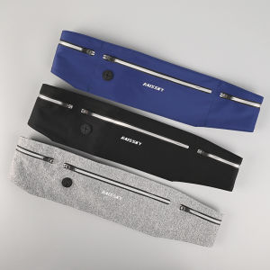 HAISSKY เข็มขัดเอวบางเฉียบกระเป๋าสำหรับวิ่งผู้ชายผู้หญิงกีฬากลางแจ้งฟิตเนสยืดหยุ่นเอวแพ็คสำหรับโทรศัพท์หูฟังปุ่ม