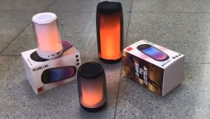 M4 Wireless Bluetooth Speaker Full Screen 3D Colorful LED Light HiFi Speaker Bass Wireless Sound Box TF Card