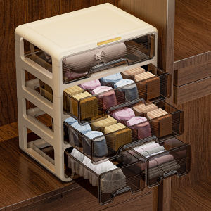 Hộp Đựng Đồ Lót Ba Trong Một Hộp Đựng Đồ Lót Tất Hộp Đựng Đồ Lót Ngăn Kéo Dụng Cụ Xếp Đồ Dùng Gia Đình Bằng Nhựa Phong Cách Châu Âu