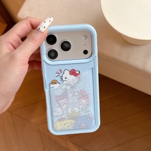 Sanrio | Sanrio Hello Kitty Soft Large Capacity Pocket Phone Case For iPhone 16 15 14 13 17 Pro Max Silicone Wallet Box Shockproof Cover