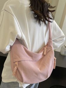 Large Capacity Dumpling Shaped Crossbody Bag for Women Simple Artistic Student Shoulder Bag Korean Style Casual Leisure Bag