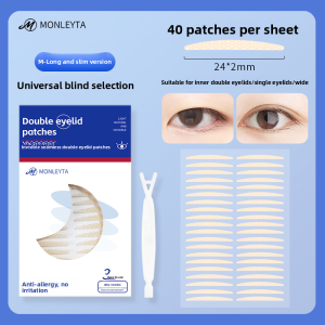 MONLEYTA | 局部双眼皮贴女用超隐形自然无痕透气专为肿泡眼设计遇水即粘的蕾丝双眼皮贴曼丽塔品牌