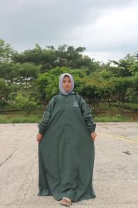 Mantel Hujan Gamis Wanita TerBaik Bahan Tebal lentur Elastis