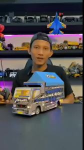 Mainan Miniatur Truk Oleng Kayu Triplek RC Full Lampu LED & Remot RC – Truk Oleng Viral
