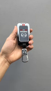 Ốp Chìa Khóa Xe Mazda 2 3 6 CX-5 CX-3 CX-30 CX-8 2022 2023 2024 Hợp Kim Đen Trắng 2 Sọc Đỏ