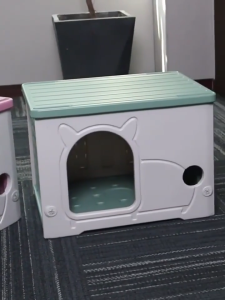 Lovinland Cats Outdoor Nest Four Seasons Stray Cats Houses Rainproof Cozy House for Small Pets Outdoor Kitten Nest