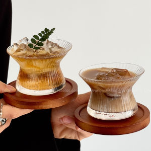 Cốc Thủy Tinh Nhật Bản Sọc Dọc Sang Trọng Cốc Cà Phê Cốc Pha Chế Cốc Đựng Rượu Cốc Đựng Trái Cây Cốc Đựng Sữa Cốc Đựng Đồ Ăn Nhẹ