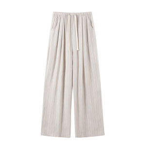 Quần dài nữ MiiOW bằng lanh dáng rộng mỏng nhẹ thoải mái mặc thường ngày - mùa hè