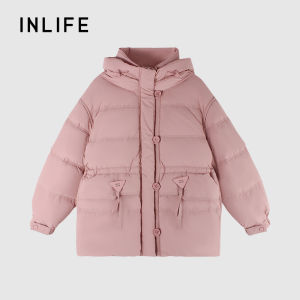 Thickened Warm Hooded Down Jacket
