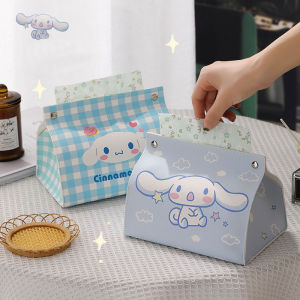 ZEEMIN Halloween Christmas Sanrio Kawaii Cinnamoroll Tissue Box Anime Cartoon Cute Students New Waterproof Dustproof PU Leather Office Desk Home Tissue Box