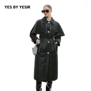 High Quality Goose Down Detachable Cape Down Jacket
