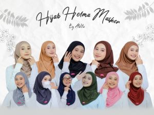 Altalita - Kerudung Instan Helma Bergo Sport Lubang Telinga Masker Headset Earphone Kacamata Bahan Jersey Premium Cocok untuk Olahraga Volly Futsal Senam dan Sehari-hari