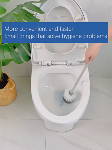 Disposable Toilet Cleaning System Toilet Flush Deodorizer Toilet Brush Bathroom Cleaner Stain Remover Household Simple Wall Mounted 360 Revolving Long Handle Toilet Bowl Brush With Holder Set With Cleaning Liquid Remove Dirt And Inhibit Bacterial Growth