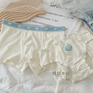 Cotton Underwear for Couples Womens Briefs Butt Covering Mens Boxer Shorts Sweet Style mid Waist Youth Suitable Triangle Panties