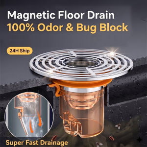 Magnetic Floor Drain Core Anti-Odor Sewer Pipe Stopper Insect Repellent Backflow Preventer Trap