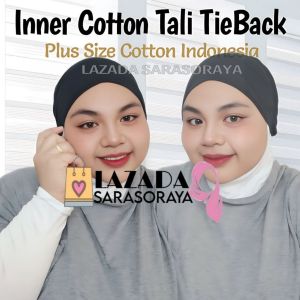 Inner Cotton Plus Size [60KG - 120KG] Inner Tudung Cotton Indonesia. Tali Plus Size Getah Stretchable / Inner Cotton Plus Size Murah