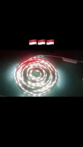 Lampu LED Strip Selang Merah Putih 9 Meter + Adaptor AC 220V Outdoor Hias Agustus