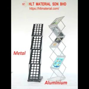 Foldable A4 Size Magazine Newspaper Leaflet Brochures Display Rack Display Stand Flyer Rack Floor Standing Display Stand