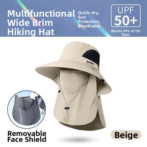 Mens UV Protection Fishing Hat Sun Shield Mask