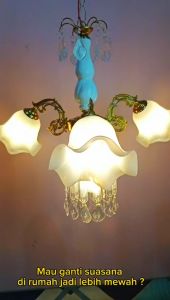 Lampu hias Gantung Kristal Ruang Tengah hiasan Dinding Minimalis dekorasi plafon