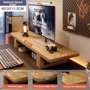 Solid Wood Desk Riser for Computers