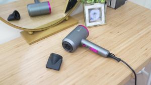 Slopehill Professional Ionic Hair Dryer Powerful 1800W Fast Drying Low Noise Blow Dryer with 2 Concentrator Nozzle 1 Diffuser Attachments for Home Salon Travel