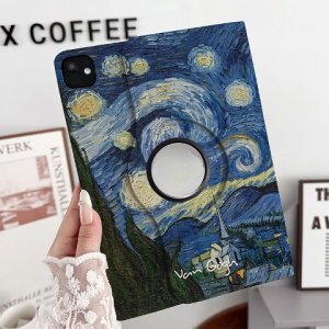 เคสไอแพด การหมุน 360 องศา สไตล์การวาดภาพสีน้ำมัน Pro11 Air7/6 11 Gen9/8/7 10.2 Pro12.9 22/21/20 เคสipad Gen5 gen6 9.7 Air2/1 9.7