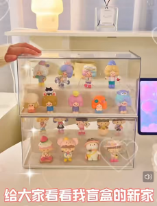 Clear Acrylic Blind Box Display Case | Dustproof Figurine & Doll Showcase | Desktop Organizer