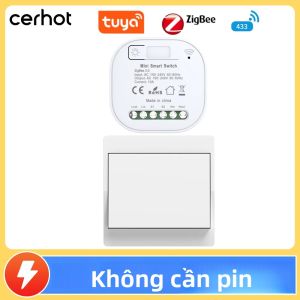 Cerhot Tuya Zigbee 3.0 Công Tắc Thông Minh Tự Cấp Nguồn Điều Khiển Từ Xa Không Dây Cho Cả Nhà Công Tắc Động Học Chống Nước Không Cần Pin