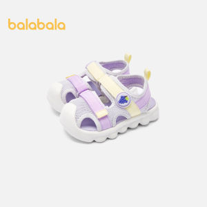 Balabala Giày trẻ em Xăng đan thể thao có đế mềm Giày cho bé gái mùa hè Bao đầu chống đá