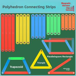 Large Magnetic Trapezoidal Activity Frame Set Educational Tools For Students To Learn Triangle Sides Relationships Square Rectangle