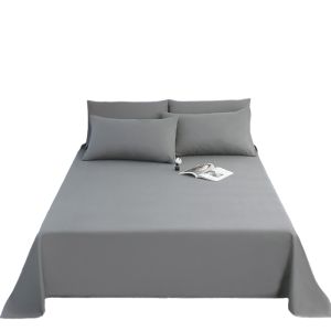 HAOMIAN | Solid Color Washed Cotton Bed Sheet 1.5m