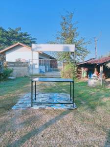 คีออสพับได้.โต๊ะพับขายของตลาด ขนาด120×60×75ตากแดดตากฝนได้