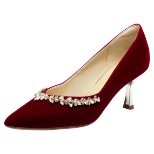 Reddragonfly | Red Comfortable Wedding Bride Heels