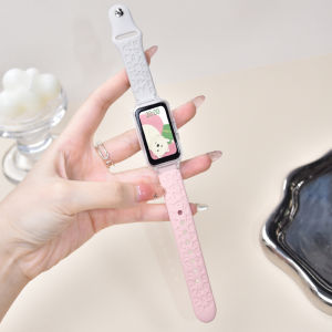 Huawei Band 10/8 Smart Sport 9NFC Edition Silicone Strap Womens Wristband Replacement Band Compatible with Honor 7/6 pro Single Clip Breathable Watch Chain