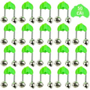 10/50 Chiếc Kẹp Cần Câu Cá Với Chuông Báo Động Kép Kẹp Cảnh Báo Cắn Sắt Và Nhựa Câu Cá Dành Cho Người Câu Cá