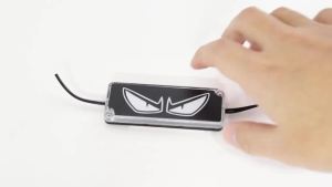 KEVANLY | 12-24V LED Flash Strobe Warning Light Devil Eyes Rear Brake Taillight Motorcycle License Plate Light Double-sided Adhesive Light