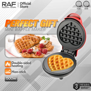 RAF 500W Heart-shaped Electric Waffle Maker Convenience Non-stick Heart Waffle Maker Anti-Overflow Bakeware Mold Sandwich