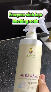 Combo 3 chai Nước lau đa năng  Fuwa3e 500ml hương nhu enzyme sinh học từ dứa dùng cho nhiều bề mặt