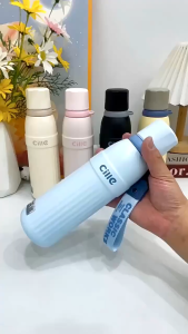 Cille 600ml Side Pocket School 316SS Stainless Steel Vacuum Flask Thermos Water Bottle
