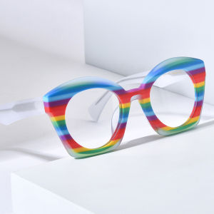 HEPIDEM Acetate Gọng kính phụ nữ thương hiệu sang trọng thiết kế quá khổ mắt mèo lớn Kính Mắt Nhật Bản handmade dày Cateye kính mắt cho mắt 9388